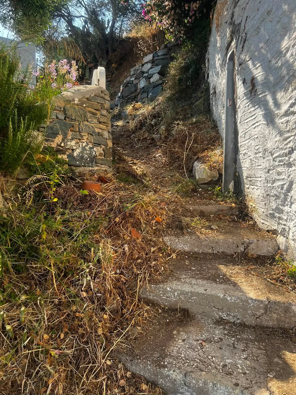 Τα σκαλοπάτια στην είσοδο του χωριού