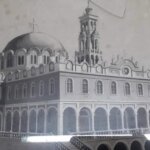 Τέσσερα φανάρια, 34 μέτρα: το πρώτο καμπαναριό της Ευαγγελίστριας σε ένα παλιό σχέδιο