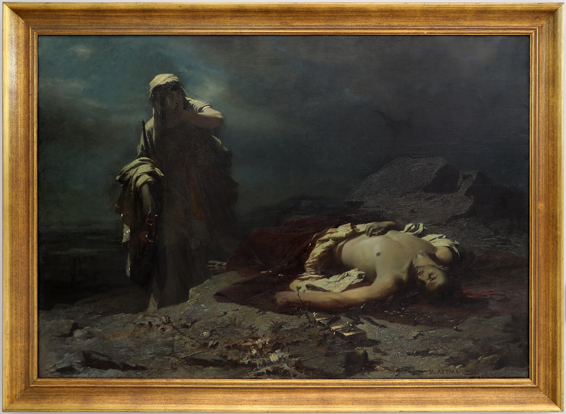 Η Αντιγόνη εμπρός στον νεκρό Πολυνείκη, 1865