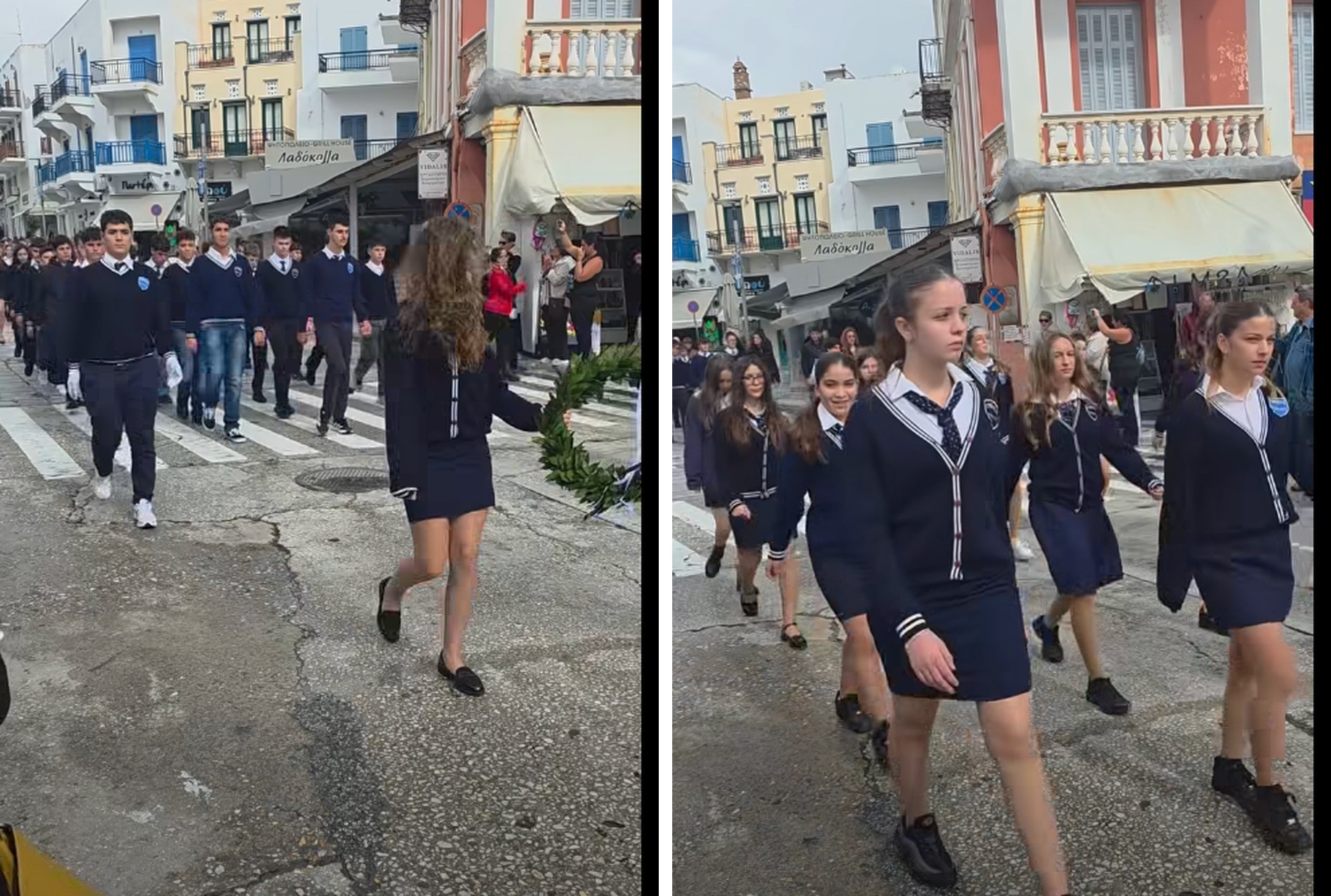 Μαθητές και μαθήτριες της Τήνου στην πορεία προς το Πασακρωτήρι, 27 Οκτωβρίου 2026