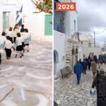 Σαράντα χρόνια μετά, η σημαία πέρασε ξανά από το ίδιο προαύλιο: η 28η Οκτωβρίου στην Κώμη, τότε και τώρα